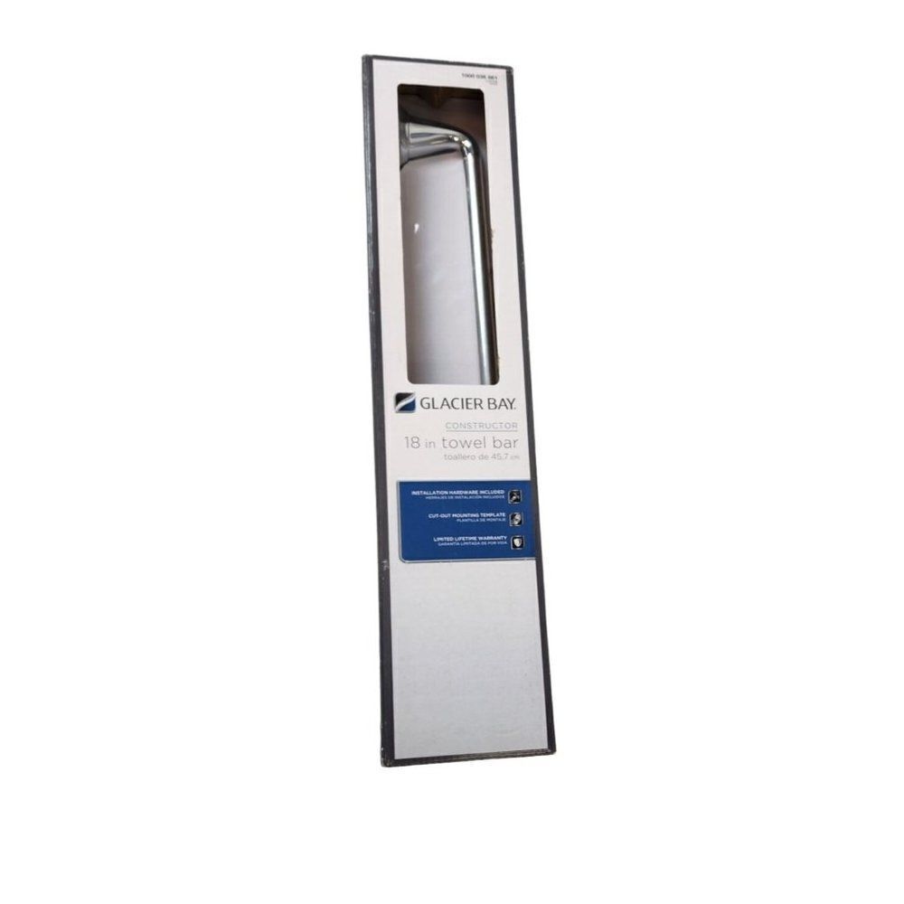 Glacier Bay Chrome 18 Inch Towel Bar, NEW